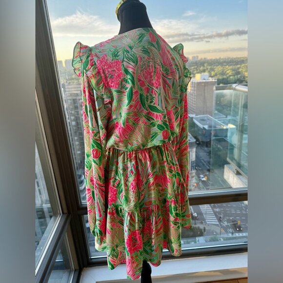 🆕 LILLY PULITZER 🧿 NWT Taviana Stretch Dress, Coming in Hot Blue Horizon, Sz 6 - Picture 7 of 16